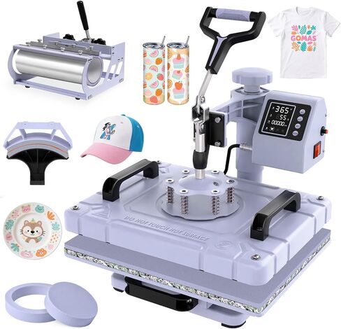 Slendor 12x15 Inch 5 in 1 Swing Away Heat Press Machine for T Shirts in Saudi Arabia