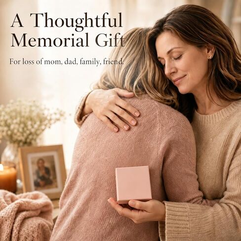 Cardinal Memorial Gift – A Little Hug From Heaven Rose Quartz Heart Keepsake with Message Card, Remembrance Gift for Loss of Loved One, Mom, Dad, Family Member, Friend (Rose Quartz) in Kuwait