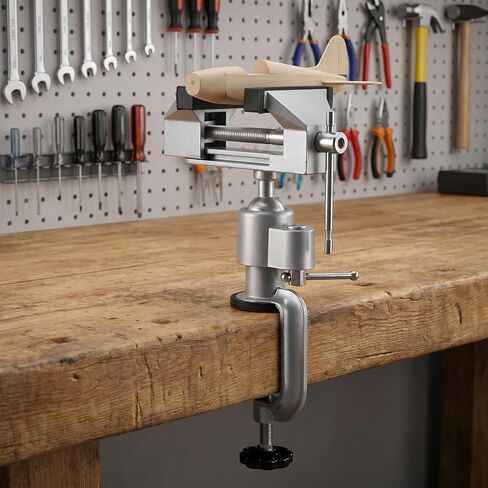 Fasmov Swivel 3" Universal Table Vise Tilts Rotate 360° Universal Work, Table Vice Portable for Workbench, Home, Drilling, Woodworking, and More, Green in Kuwait