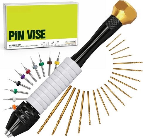 Micro Drill Bit Set #55 (1.32mm) – Mini Twist Drill Bit Set for Pin Vise Hand Drill Rotary Tool | Small Drill Bits for Plastic, Soft Metal - 12pc in Kuwait