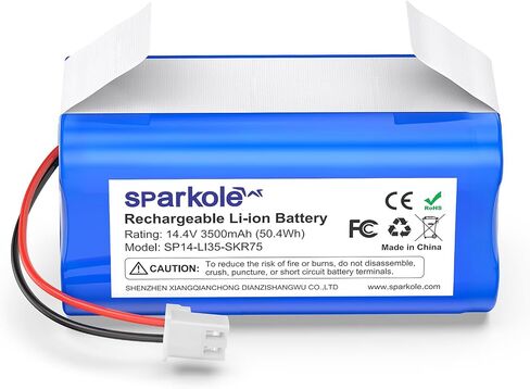 Sparkole Replacement Shark RVBAT850 Battery for Shark Ion R75, R85, RV850, RV850C, AV751, AV752, AV753, RV761, RV871, RV912S, RV720_N, RV700_N, RV1001AE, RV850WV Vacuum Cleaners, 2600mAh, 14.4v Li-ion in Saudi Arabia