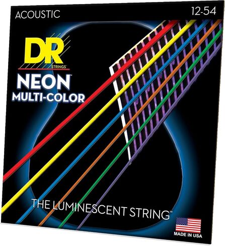 DR Strings HI-DEF NEON Acoustic Guitar Strings (NMCA-12) in Kuwait