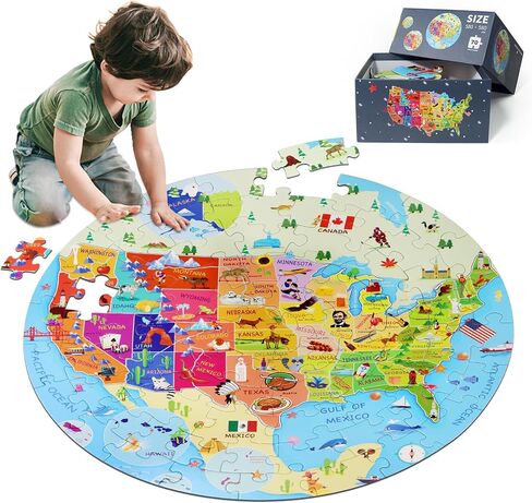 DIGOBAY United States USA Map Floor Jigsaw Puzzle 70 Pieces Ages 4-10 in Saudi Arabia