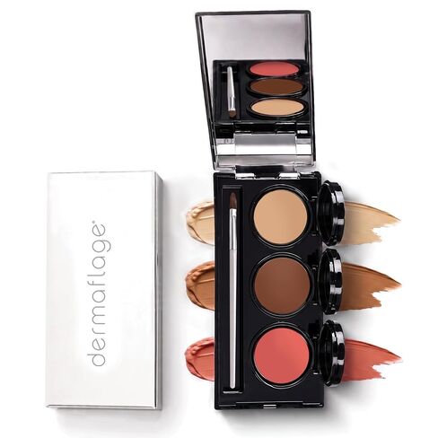 Dermaflage Tattoo Cover Up Bruise Full Coverage Concealer - Waterproof, Smudge & Sweat Proof Body Concealer Cream Palette Pro SFX - 3 Color Shades for Scars, Acne (Bronze) in Kuwait