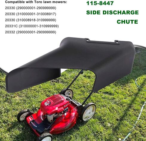 Lawn Mower Parts 115-8447 Side Discharge Chute, Compatible with Toro 22" Recycler Lawn Mower for 20377, 20378, 20330, 20331, 20333, 20330C - Fits Many 22" Recycler Lawn Mower 2009-2015 (1) in Kuwait