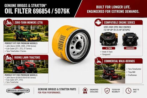 Briggs & Stratton 696854 Oil Filter Replacement for Models 79589, 92134GS, 92134 and 695396 in Kuwait