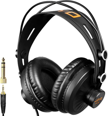 JOYO Professional Studio Monitor سماعة رأس سلكية فوق الأذن لمراقبة تسجيل الصوت وإلغاء الضوضاء لخلاط الجيتار ومضخم الصوت والميكروفون ولوحة المفاتيح البيانو (محدث JMH-01) in Kuwait