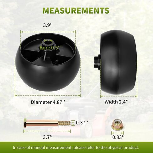734-04155 Deck Wheels Fit for Cub Cad Mower - Deck Roller Gauge Wheels Compatible with Cub Cad Troy Bilt Craftsman HU Lawn Mower Tractor, Work with 42" 46" 48" 50" 54" Deck, Replaces for Toro 112-0677 in Kuwait