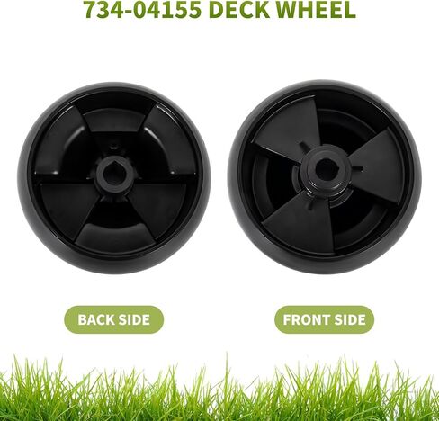734-04155 Deck Wheels Fit for Cub Cad Mower - Deck Roller Gauge Wheels Compatible with Cub Cad Troy Bilt Craftsman HU Lawn Mower Tractor, Work with 42" 46" 48" 50" 54" Deck, Replaces for Toro 112-0677 in Kuwait