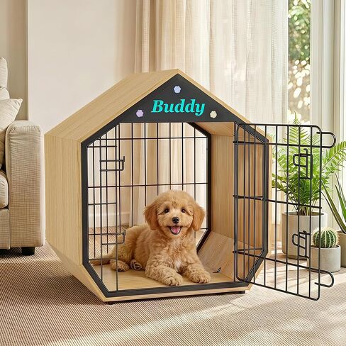 EasyCom 25.5" Dog Crate Furniture, Modern Decorative Kennels Indoor(DC110) in Saudi Arabia