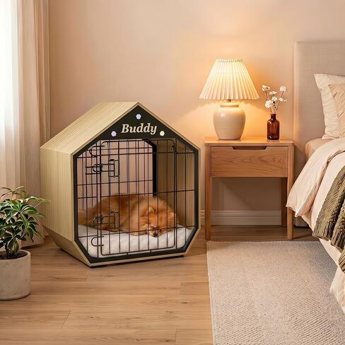 EasyCom 25.5" Dog Crate Furniture, Modern Decorative Kennels Indoor(DC110) in Saudi Arabia