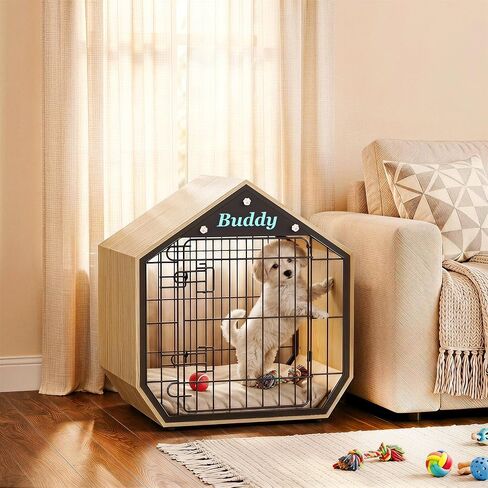 EasyCom 25.5" Dog Crate Furniture, Modern Decorative Kennels Indoor(DC110) in Saudi Arabia