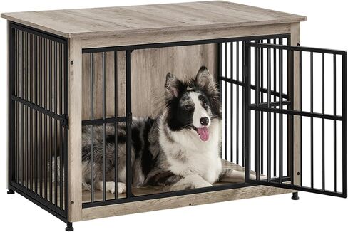 Feandrea Modern Dog Crate Furniture, Charging Station, Flip-Up Hidden Door in Saudi Arabia