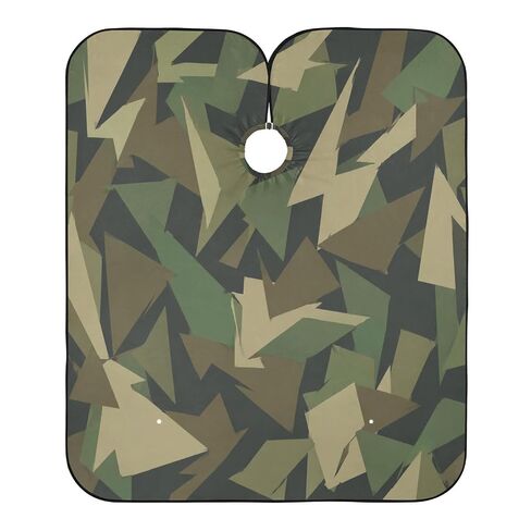 Blueangle Black Camouflage Barber Cape for Men Hair Cutting Cape Waterproof Salon Cape Salon Cutting Cape Barber Hairdressing Cape, 65" x 55" in Kuwait