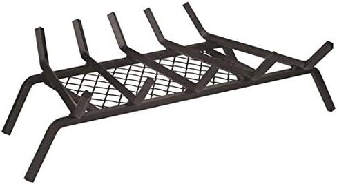 Rocky Mountain Goods Fireplace Grate with Ember Retainer - 1/2" Heavy Duty Cast Iron -Heat Treated for Hottest Fires - Retainer for Cleaner More efficient fire - Weld has (23") in Saudi Arabia