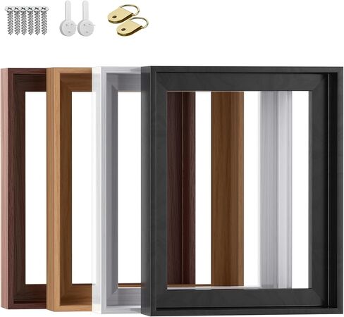 إطار Texas Art Floater - 24x16 بوصة، عمق 1.25 بوصة، أسود، طقم إطار عائم مخصص للديكور الفني الجداري القماشي - إطار الصورة in Kuwait