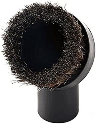 25MM Horse Hair Round Dust Brush 1.25" Cleaner Vacuum Attachment Brush Soft Bristles Replacement with 1-1/4" to 1-3/8" Hose Adapter in Kuwait