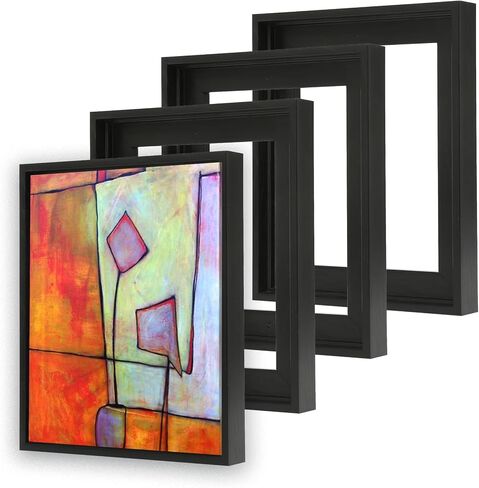 4 Pack Floater Frames for 16"x20" Art Paintings with 0.6"~0.9" Deep Walnut in Saudi Arabia