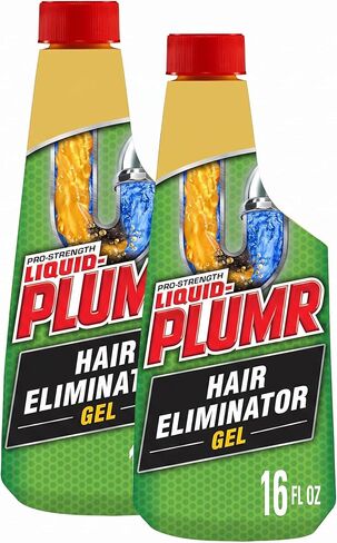 Liquid-Plumr Hair Clog Eliminator, Drain Clog Remover, Liquid Drain Cleaner, Kitchen and Bathroom Use, Safe for All Pipes, 16 Ounces in Kuwait