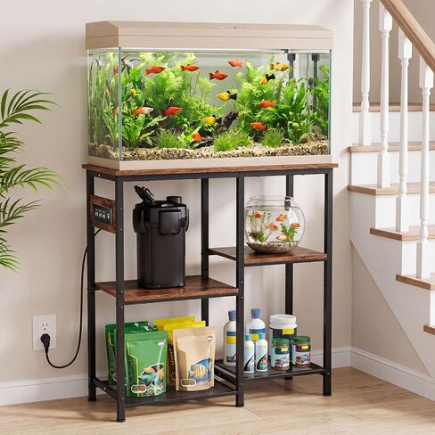 10-20-29-30-35 Gallon Fish Tank Stand with 3 Power Outlet and 2 USB Port in Kuwait