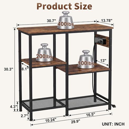 10-20-29-30-35 Gallon Fish Tank Stand with 3 Power Outlet and 2 USB Port in Kuwait
