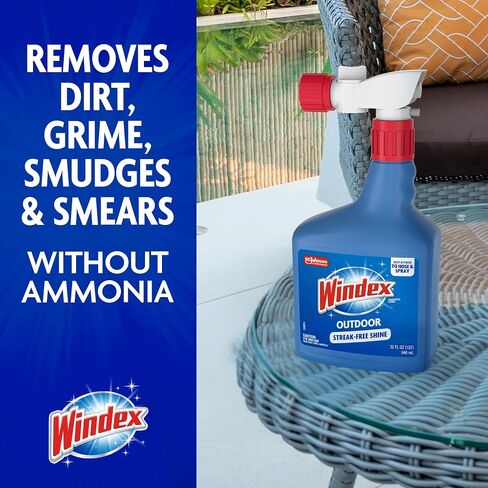 منظف ​​مركّز للزجاج والفناء الخارجي من Windex، 2 قيراط، 32 أونصة سائلة in Kuwait