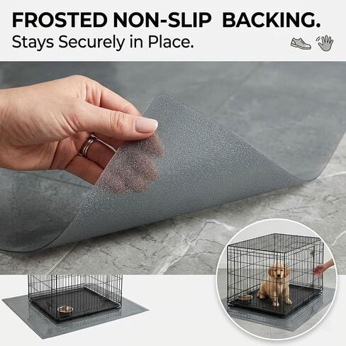 Dog Crate Mat 48x30 Inch, Waterproof Floor Protector for Hardwood & Carpet in Kuwait