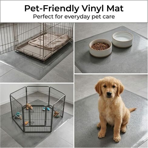 Dog Crate Mat 48x30 Inch, Waterproof Floor Protector for Hardwood & Carpet in Kuwait