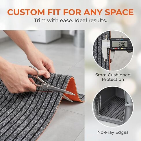 Non-Slip Extra Large Gray Waterproof Dog Crate Mat,45.28" x 59.06" x 0.23" in Saudi Arabia