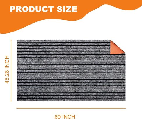 Non-Slip Extra Large Gray Waterproof Dog Crate Mat,45.28" x 59.06" x 0.23" in Saudi Arabia