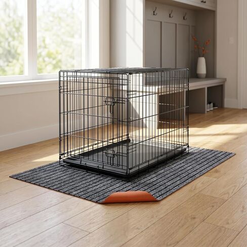 Non-Slip Extra Large Gray Waterproof Dog Crate Mat,45.28" x 59.06" x 0.23" in Saudi Arabia