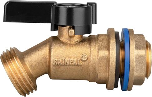 RAINPAL RBS005 Brass Water Container/Rain Barrel Quarter Turn Spigot(LF Compliant, for Open TOP Barrels) in Kuwait