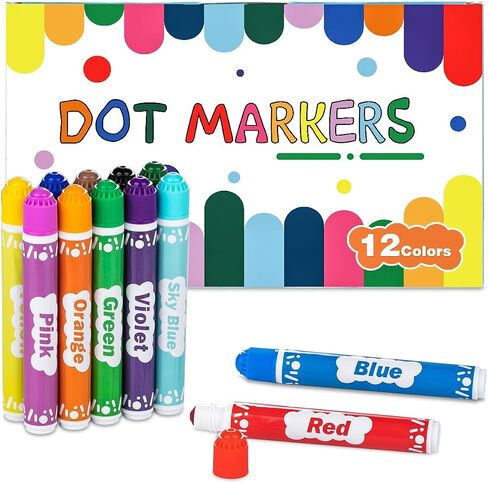 DOSEWART Dot Markers for Kids 12-Color Bingo Daubers Washable Bingo Markers in Saudi Arabia