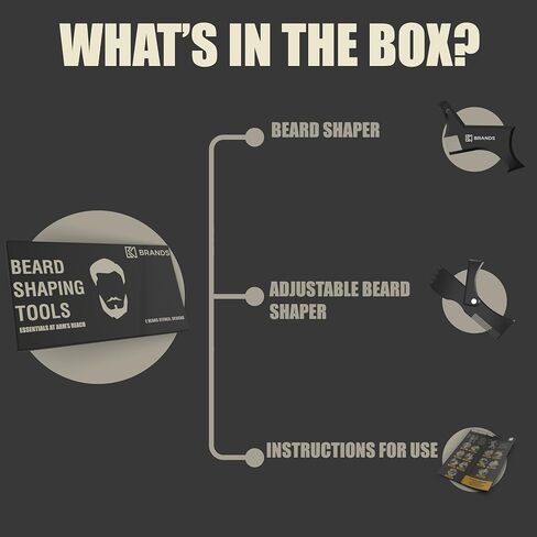 K-Brands Beard Shaper Tool Kit for Beard Shaping & Styling – Premium Beard Lineup and Guide Tool for Men– Perfect for Styling and Edging – Comes with Beard Pencil in Kuwait