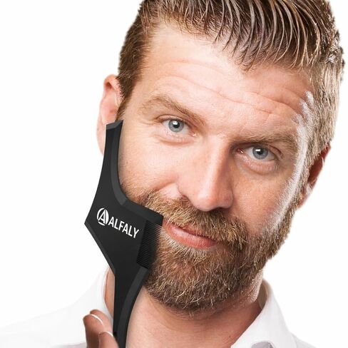 K-Brands Beard Shaper Tool Kit for Beard Shaping & Styling – Premium Beard Lineup and Guide Tool for Men– Perfect for Styling and Edging – Comes with Beard Pencil in Kuwait