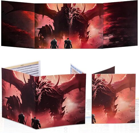 DM Screen for D&D 5E, 2 PCS Tri-Fold Dungeon Master Screen & Cheat Sheet in Saudi Arabia