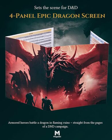 DM Screen for D&D 5E, 2 PCS Tri-Fold Dungeon Master Screen & Cheat Sheet in Saudi Arabia