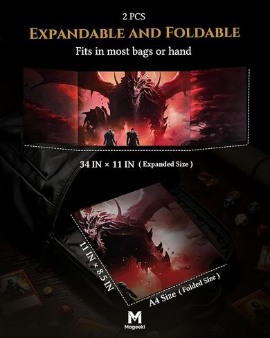DM Screen for D&D 5E, 2 PCS Tri-Fold Dungeon Master Screen & Cheat Sheet in Saudi Arabia