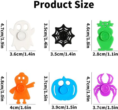 36 Pcs Halloween Fidget Spinner Toys, Mini Finger Spinners Bulk Halloween Party Favors Goodie Bags Stuffers Classroom Prizes for Kids in Kuwait