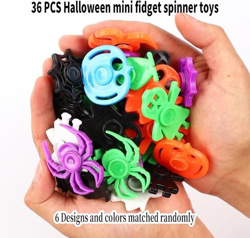 36 Pcs Halloween Fidget Spinner Toys, Mini Finger Spinners Bulk Halloween Party Favors Goodie Bags Stuffers Classroom Prizes for Kids in Kuwait