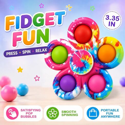 Pop Fidget Spinner Toys for Kids 3-12 PCS, Sensory Toys Gifts for Toddlers in Saudi Arabia