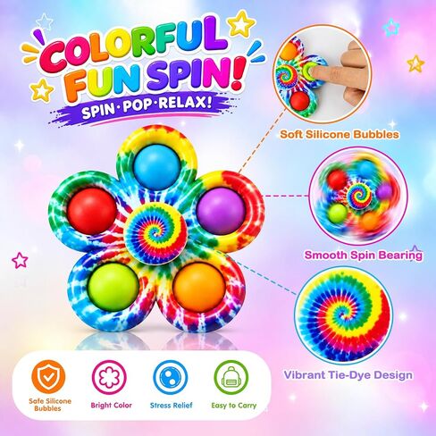 Pop Fidget Spinner Toys for Kids 3-12 PCS, Sensory Toys Gifts for Toddlers in Saudi Arabia