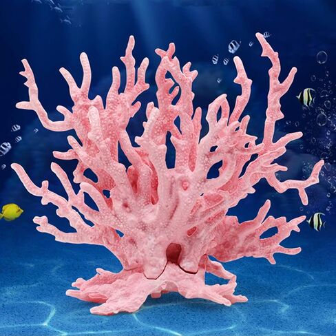 Besimple Artificial Aquarium Coral Ornament Plastic Fish Tank Plants Decoration for Aquarium Landscape (6.7"x5.5"x1.6") in Saudi Arabia