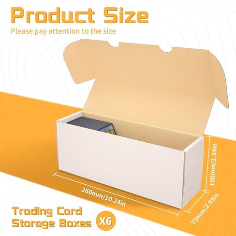Trading Card Storage Box,Sports Card Storage Boxes, 6-Pack Cardboard Card Box for TCG/Magic/Mtg Basketball Cards, Collectible Trading Cards in Kuwait