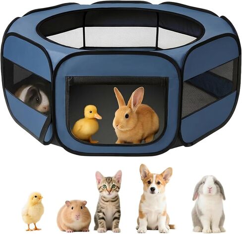 UWE Extra Large Small Animal Playpen, Waterproof Foldable Pet Pen,Dark Grey in Kuwait