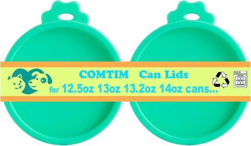 COMTIM Can Covers for Dog Food Cans, Silicone Pet Dog Food Can Covers Lids for 13 oz 12.5 oz 13.5 oz Cans...or Cat Food Cans 6 oz, Reusable Can Toppers Can Saver Covers for Canned Goods in Saudi Arabia