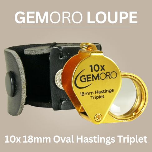 GemOro Jewelers Loupe 10x Magnifier | Hastings Triplet Lens (Gold) in Saudi Arabia