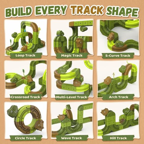 Hot Bee Electric Train Set for Kids, 143pcs Gravity-Defying Dinosaur Track in Kuwait