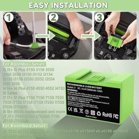 ترقية 3000mAh 14.4v بطارية ليثيوم أيون ل Ecovacs Deebot N79 N79S N79W deebot 500 DN622 DN622.11 & Eufy RoboVac 11 11C 11S 11S MAX 12 15C 15C MAX 15T 25C 25C Max 30 30C 35C G10 مكنسة روبوت R500 R450 in Kuwait