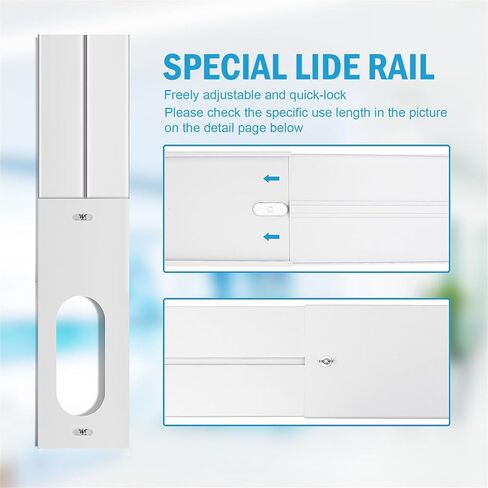Portable Air Conditioner Window Kit with Coupler Adjustable Window Seal for AC Unit, Sliding AC Vent Kit for 5 inches Exhaust Hose in Kuwait